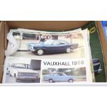 Vintage car Vauxhall car dealership brochures 1960s/70s, approx. 30