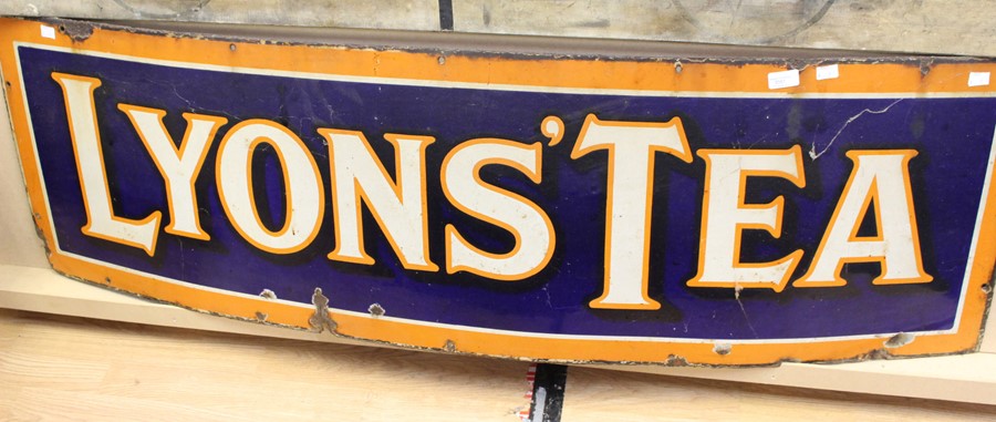 Early 20th Century Lyons tea wall sign