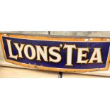Early 20th Century Lyons tea wall sign