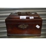 Early 19th Century mahogany tea caddy, A.F