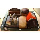 Collection of Derby prints, chess set, binoculars, plus other treen items