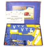 A Meccano aeroplane construction set, in original box with instructions