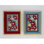 Limoges, pair of Patek Phillipe (Geneve) trinket dishes with red, gold and blue floral design