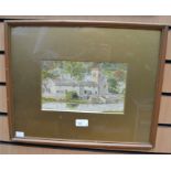 A collection of late 19th Century English watercolours including; Village Scene, signed Nutall,