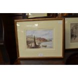 A pair of W Gibson watercolours of Whitby, both signed, 18 x 25 cms approx, framed and glazed (2)