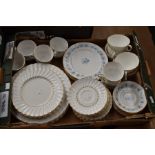 Royal Doulton plates, cups and saucers in Adrian pattern and Royal Malvern tea set