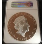 Queen Elizabeth II 90th Birthday British Silver Kilo Coin, in Original Case with Certificate.