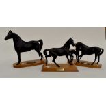 Beswick Connoisseur Black Beauty and foal with Morgan Horse and Spirit of the Wind