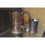 George III tankard along with George III beaker