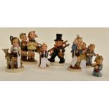 Group of seven of Hummel figures including chimney sweep, KF40