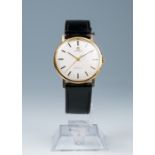 Omega: a boxed 1970's gents gilt metal Omega wristwatch, 3cm circular champagne dial with baton