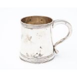 A George V silver christening mug by CS Harris, London 1920