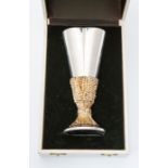 An Aurum silver trefoil goblet, by Desmond Clen Murphy, London 1976, limited edition, 156 of 600