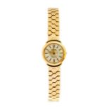 Rolex, a circa 1960s lady's 9ct gold Rolex Precision wristwatch, 1.5cm circular champagne dial