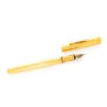 Mabie Todd & Co Ltd, an 18ct gold Swan fountain pen, London 1938, , approx 35.6gms, associated