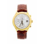 Hamilton, a circa 1980's gents 18ct gold Hamilton Automatic chronograph wristwatch, 3.5cm circular