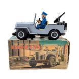 Radio Car: A boxed, battery operated, tinplate, Radio Car, Made by Nomura (T.N), Japan, complete