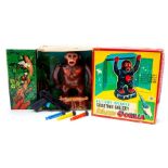 Roaring Gorilla: A boxed, battery operated Roaring Gorilla Shooting Gallery, tinplate, complete with