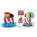 Pop Hat: A boxed, battery operated, tinplate, Pop Hat, Made by Nomura, Japan, complete within