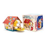 Tricky Dog House: A boxed, battery operated, tinplate, Tricky Dog House, mystery action, Made by