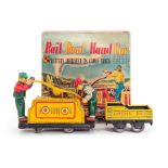 Rail Road Hand Car: A boxed, battery operated, tinplate, Rail Road Hand Car on Cable Track, Made