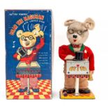 Bear The Magician: A boxed mid-20th century, battery operated, tinplate, Bear the Magician with