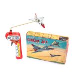 Circus Jet: A boxed, battery operated, tinplate, Circus Jet, rare, Made by Nomura (T.N), Japan,