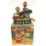 Jungle Trio: A boxed, battery operated, tinplate, Jungle Trio, Made by Linemar, Japan, complete