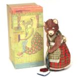 Busy Housekeeper: A boxed, battery operated, tinplate, The Busy Housekeeper, Made by Alps, Japan for