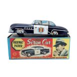 Highway Patrol Siren Car: A boxed, tinplate, Highway Patrol Siren Car, Made by Welso Toys,