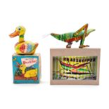 Duckling: A boxed, tinplate, friction, Duckling, Made by Daiya, Japan, complete within original box,