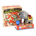 Jumbo the Bubble Blowing Elephant: A boxed, battery operated, tin and plush, Jumbo the Bubble