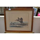 Four lithographs of a horse circa 1820s, af