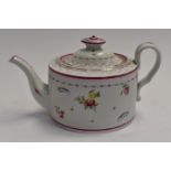 Early 19th Century teapot floral hand painted pattern