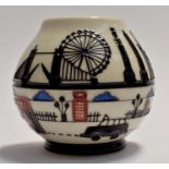 A Moorcroft Londinium Landmarks squat vase, designed by Nicola Slaney, dated and signed