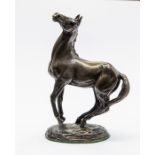 A 1977 British Horse Society Silver Sculpture of a Horse, complete with certificate.