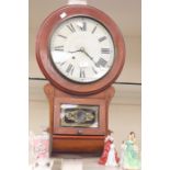 A late 19th Century wall clock, mahogany A/F