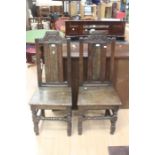 A pair of 17th Century oak chairs