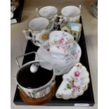 A collection of porcelain including a series of three Royal Doulton Loving Cups: Summer, Autumn