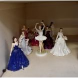 Collection of 10 Royal Worcester Limited figures including Graceful Moment (417/4500), Sweet