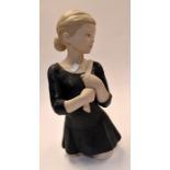 A Lladro study to waist of a young girl ballerina, on plinth. Large size