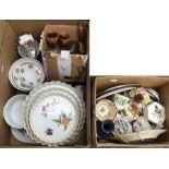Evesham Ware, wooden items together with Wedgwood, Royal Doulton etc (2 boxes)
