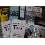 Depeche Mode - Tour itineraries, 2 desk size crew books 1984 and three laminate passes, 2 1986
