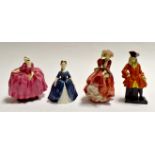 A Royal Doulton Beggars Opera, Captain Macheath and Polly Peachum A/F along with two others Debbie