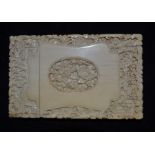 An early 20th Century ivory card case