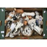A collection of dog and other animal figures, made in the old USSR (Q)