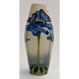 Moorcroft Blue Heaven  stylised iris posy vase