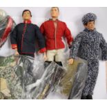 Action Man: A collection of three Action Man figures, circa 1970's, complete with extra clothes, one