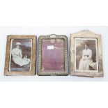Three silver photograph frames, Birmingham 1906, 1906, 1919 (3)