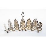An early 20th Century Sheffield plate extendable toast rack